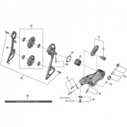 Shimano RD-R8000 outer plate and fixing bolt, SS type Shimano RD-R8000 outer plate and fixing bolt, SS type