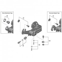 Shimano RD-TZ500 cable adjusting bolt unit Shimano RD-TZ500 cable adjusting bolt unit