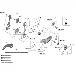 Shimano RD-R7000 cable fixing bolt and plate Shimano RD-R7000 cable fixing bolt and plate