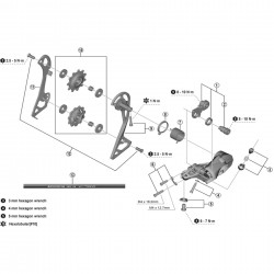 Shimano RD-R7000 outer plate and fixing bolt, GS Shimano RD-R7000 outer plate and fixing bolt, GS