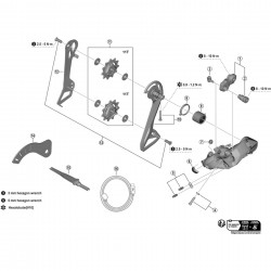 Shimano RD-R9250 guide wheel adjustment gauge Shimano RD-R9250 guide wheel adjustment gauge
