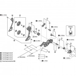 Shimano RD-M5120 right outer plate assembly, SGS-type