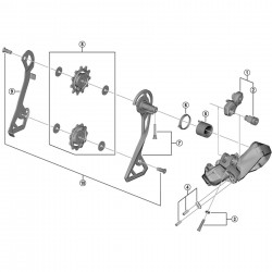 Shimano RD-R8050-GS outer plate and fixing bolt Shimano RD-R8050-GS outer plate and fixing bolt