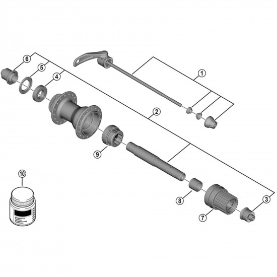 Shimano FH-MT401 right hand cap unit