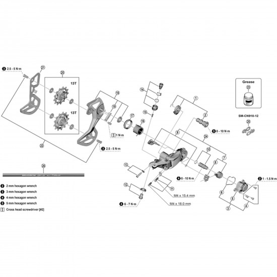 Shimano RD-RX822 GS end adjust screw and plate Shimano RD-RX822 GS end adjust screw and plate