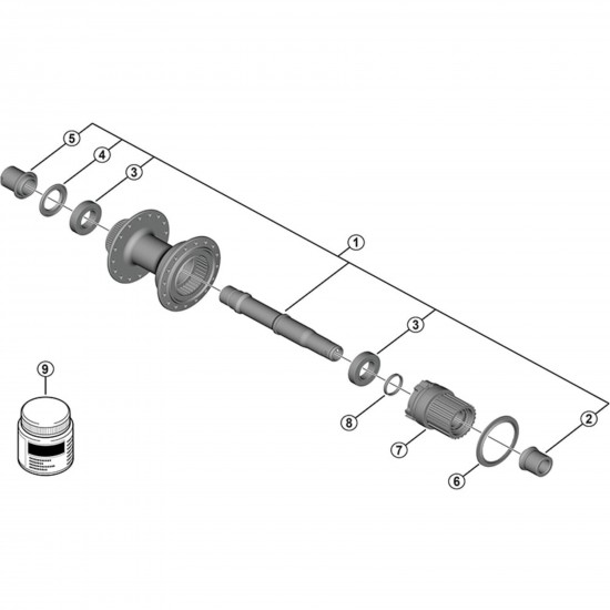 Shimano FH-TC600 freewheel body unit, Micro Spline