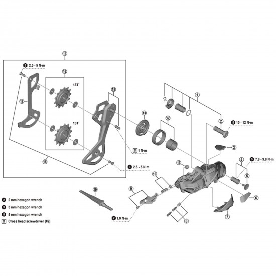 Shimano RD-M9250 inner plate, GS