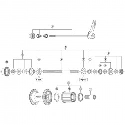 Shimano FH-M530 lock nut unit - left hand Shimano FH-M530 lock nut unit - left hand