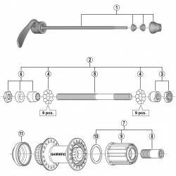 Shimano FH-RM35 complete freewheel body
