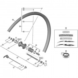 Shimano WH-RS010 left hand spoke, 288 mm Shimano WH-RS010 left hand spoke, 288 mm