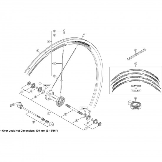 Shimano WH-RS31 spoke 276 mm