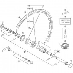 Shimano WH-RS81-C35-CL-R left hand spoke, 270 mm Shimano WH-RS81-C35-CL-R left hand spoke, 270 mm