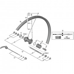 Shimano WH-MT15-A complete quick release 173 mm