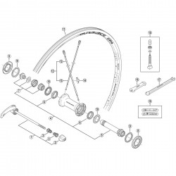 Shimano WH-7900-C24-TL-F spoke with plug and washer, 282 mm Shimano WH-7900-C24-TL-F spoke with plug and washer, 282 mm