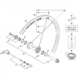 Shimano WH-9000-C35-CL-F spoke, 272 mm