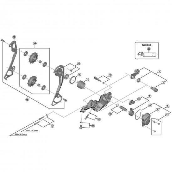 Shimano RD-M610 inner plate, SGS type