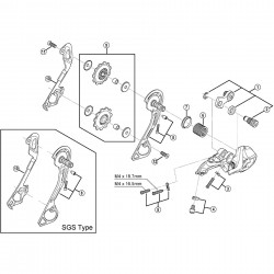 Shimano RD-M610 outer plate assembly, black, GS type