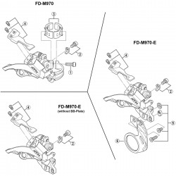Shimano FD-M970 bracket fixing bolt