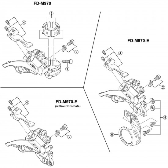Shimano FD-M970 bracket fixing bolt