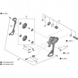 Shimano RD-T4000 cable fixing bolt and plate Shimano RD-T4000 cable fixing bolt and plate