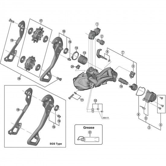 Shimano RD-M9050 inner plate SGS Shimano RD-M9050 inner plate SGS