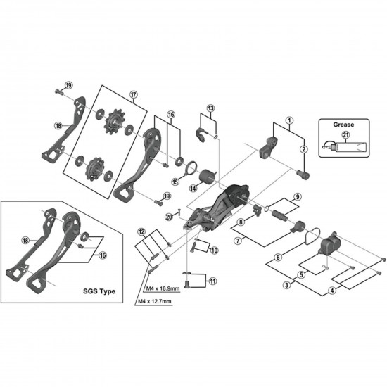 Shimano RD-M9000 bracket axle unit for normal type Shimano RD-M9000 bracket axle unit for normal type