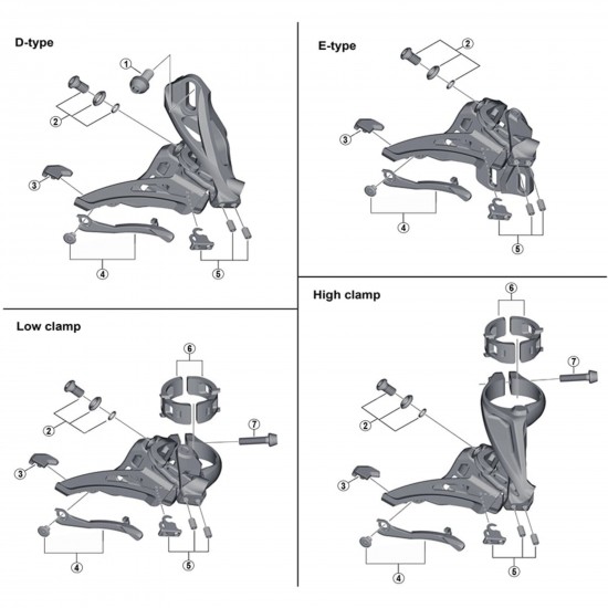 Shimano FD-M9025 chain catcher and fixing bolt, M4 x 5 mm Shimano FD-M9025 chain catcher and fixing bolt, M4 x 5 mm