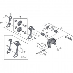 Shimano RD-4700 outer plate and plate stopper pin for SS-type