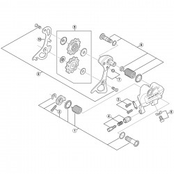Shimano RD-7900 plate axle assembly