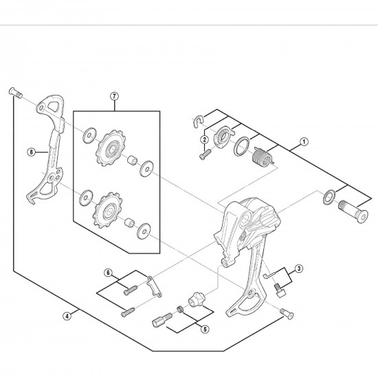 Shimano RD-M430 B-axle assembly