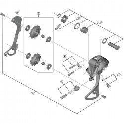 Shimano RD-M430 cable adjusting bolt unit