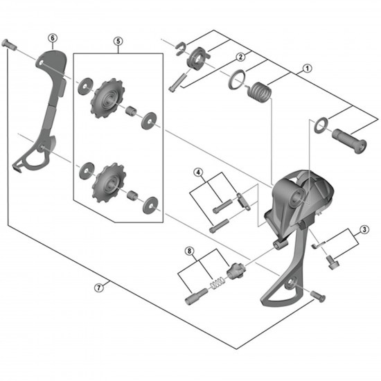 Shimano RD-M430 cable adjusting bolt unit Shimano RD-M430 cable adjusting bolt unit