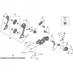 Shimano RD-M7000-11 stroke adjusting screws and plate Shimano RD-M7000-11 stroke adjusting screws and plate