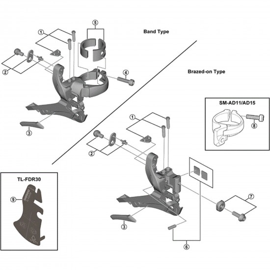 Shimano FD-R3000 skid plate Shimano FD-R3000 skid plate