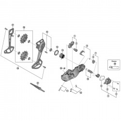 Shimano RD-M8050 stroke adjusting screw and plate Shimano RD-M8050 stroke adjusting screw and plate