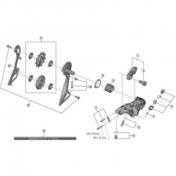 Shimano RD-R9100 outer plate and plate stopper pin Shimano RD-R9100 outer plate and plate stopper pin