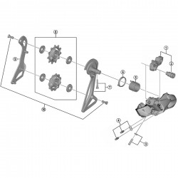 Shimano RD-R9150 end adjusting bolt and plate Shimano RD-R9150 end adjusting bolt and plate