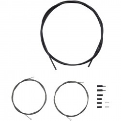 Shimano Road gear cable set, OPTISLICK, coated inners, black