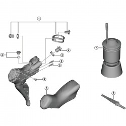 Shimano ST-9000 clamp band unit, 23.8-24.2 mm Shimano ST-9000 clamp band unit, 23.8-24.2 mm