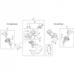 Shimano ST-9000 left hand name plate A and screw