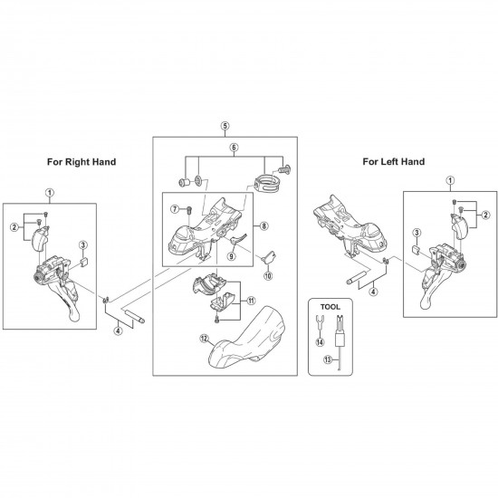 Shimano ST-9000 left hand name plate A and screw