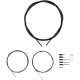 Shimano Road gear cable set, Polymer coated inners, black