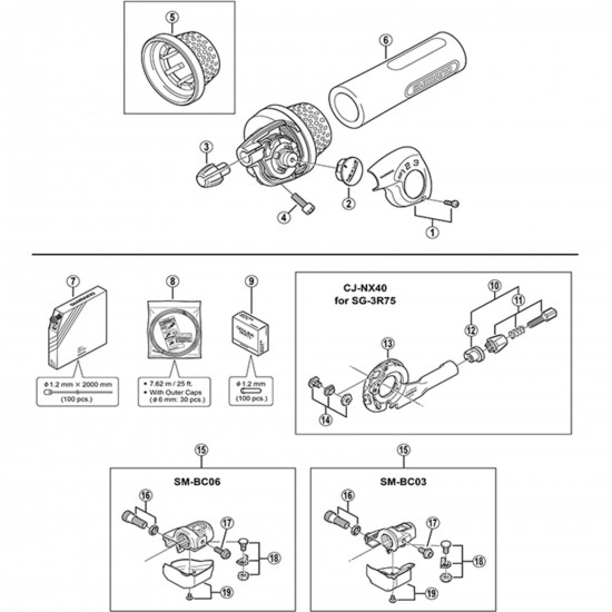 Shimano SL-3S35-E indicator cover and fixing screw