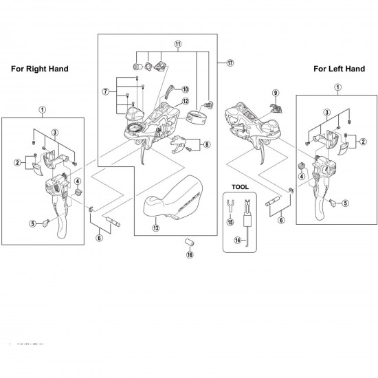 Shimano ST-7900 lever axle and fixing screw