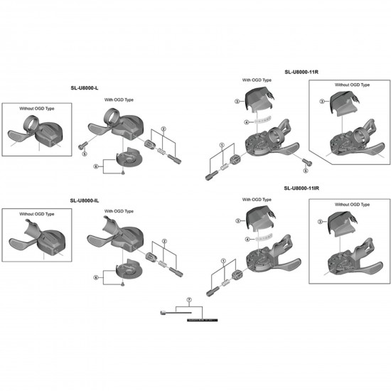 Shimano SL-M820 clamp bolt, M5 x 13.5 mm Shimano SL-M820 clamp bolt, M5 x 13.5 mm