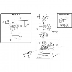 Shimano SL-M780 base cover fixing screw unit Shimano SL-M780 base cover fixing screw unit