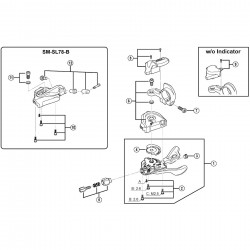 Shimano SL-M780 left hand cable adjusting bolt unit Shimano SL-M780 left hand cable adjusting bolt unit