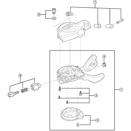 Shimano SL-M670-B-I bolt and nut unit