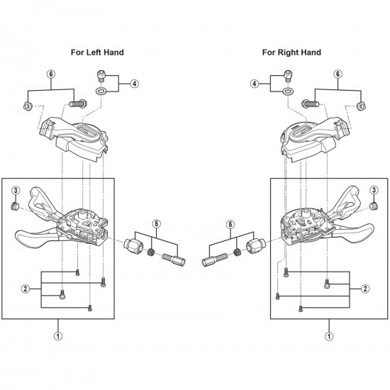 Shimano SL-M670-I shifting lever fixing screw set