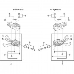 Shimano SL-M670-I unit fixing bolt and washer, M5 x 6 mm Shimano SL-M670-I unit fixing bolt and washer, M5 x 6 mm